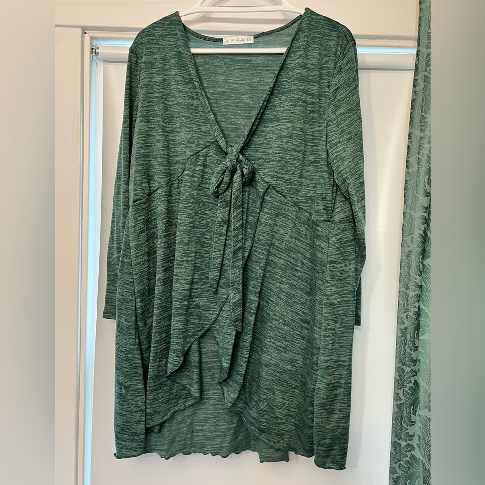 3/4/length sleeve tie tunic
